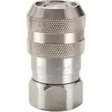 派克FS 系列快換陰接頭 - 使用化學(xué)兼容性強(qiáng)的316不銹鋼材料，無溢流型，承壓可達(dá)2000 psi